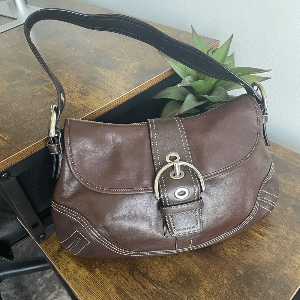 Coach Chocolate Brown Leather Soho Shoulder Bag 10192
